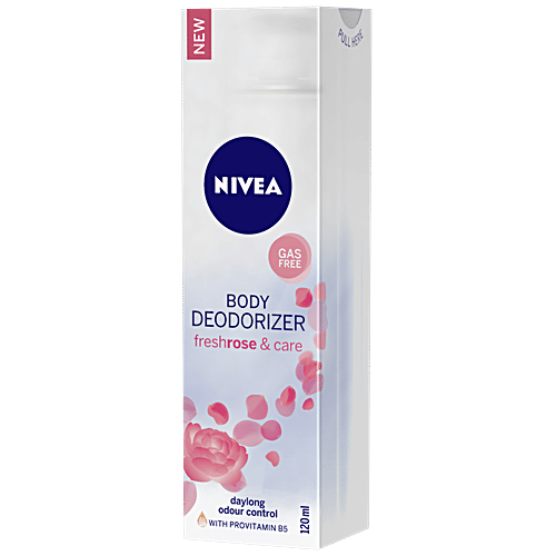 Nivea Women Gas Free Deodorant - Fresh Rose & Care, Daylong Odour Control With 1 Use, 120 ml  