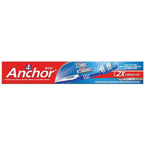 Anchor All Round Protection Toothpaste - With Calcium, Fluoride & Active Micro Cleaners, Helps Strengthen Teeth, 100 g (Get Toothbrush Free) All Round Protection