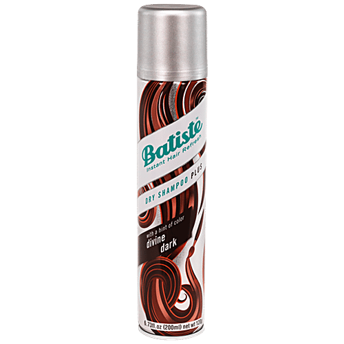 Batiste Instant Hair Refresh Dry Shampoo Plus - With A Hint Of Colour Divine Dark, 200 ml  