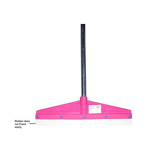 Magix Floor Wiper - Plastic& Rubber & Steel, Rod, 122 cm Rod With 46 cm Base, Multicolour, 1 pc  
