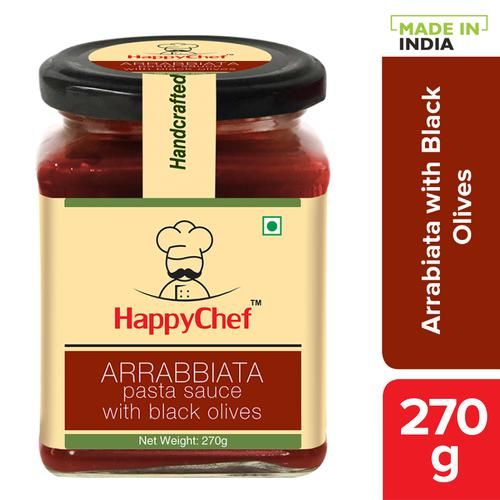 HappyChef Arrabbiata Pasta Sauce With Black Olives, 270 g  No Trans Fat, No Cholesterol