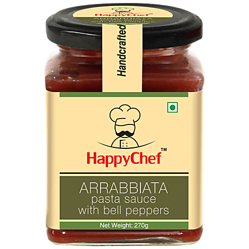 HappyChef Arrabbiata Pasta Sauce With Bell Peppers, 270 g  No Trans Fat, No Cholesterol
