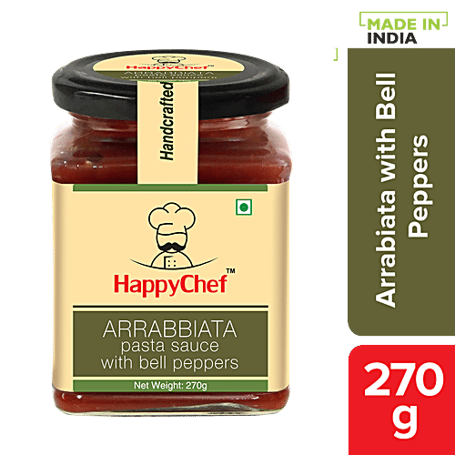 HappyChef Arrabbiata Pasta Sauce With Bell Peppers, 270 g  No Trans Fat, No Cholesterol