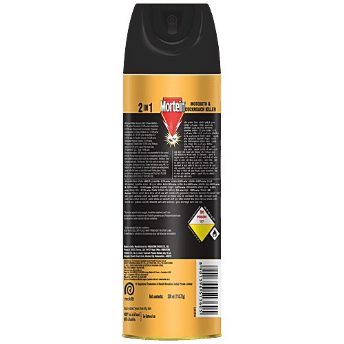 Mortein 2- in-1 Mosquitoe & Cockroache Spray, 200 ml  Kill
 Dual Purpose Nozzle