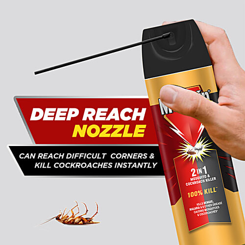 Mortein 2- in-1 Mosquitoe & Cockroache Spray, 200 ml  Kill
 Dual Purpose Nozzle