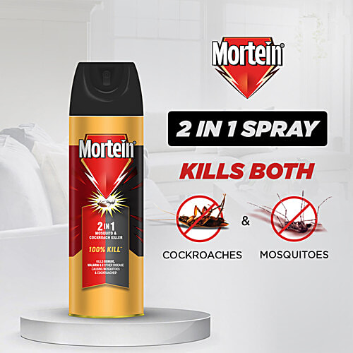 Mortein 2- in-1 Mosquitoe & Cockroache Spray, 200 ml  Kill
 Dual Purpose Nozzle