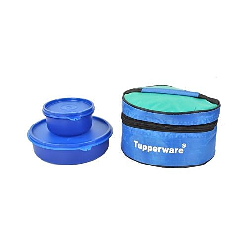 Buy Tupperware Classic Lunch Box With Bag Blue 3 Pcs Online At Best Price of Rs null bigbasket