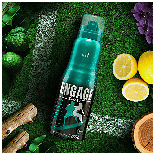 Engage Sport Deo Spray - Cool, for Men, 150 ml  