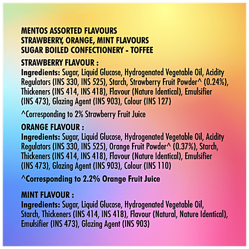 Mentos Ingredients