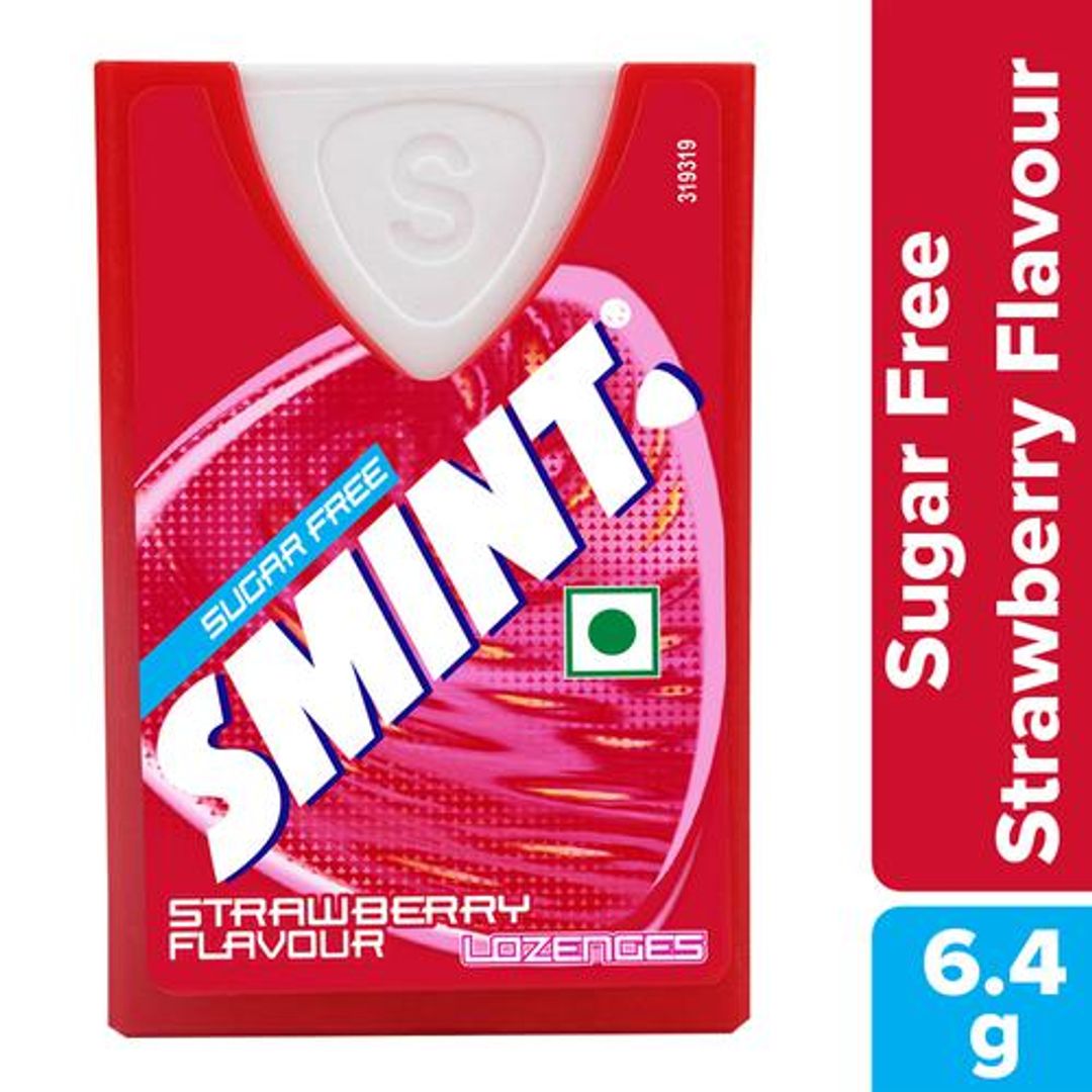 Smint Lozenges - Strawberry Flavour, Sugar Free, 6.4 g 