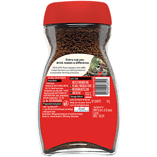 Nescafe  Classic Instant Coffee Powder, 180 g  Pure Coffee Powder