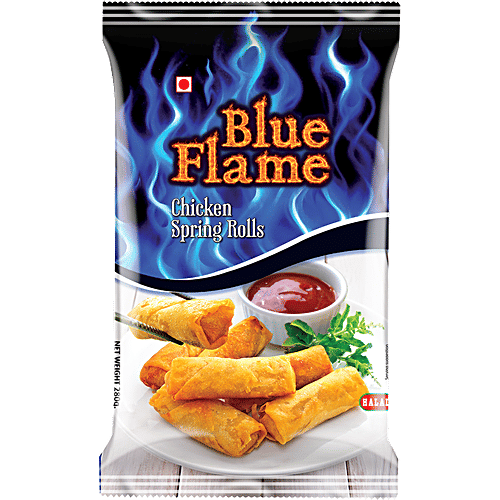 Blue Flame  Chicken - Spring Roll, 280 g  Crunchy Outside, Soft & Hot Filling Inside