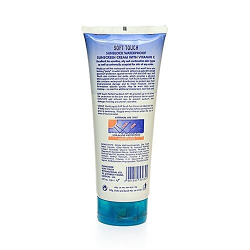 Soft Touch Sunblock SPF UV 40 Water Proof Sunscreen Cream, 200 g  