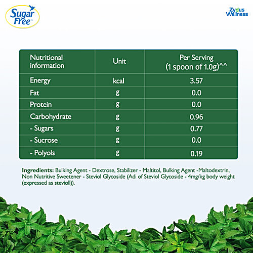 Sugar Free Green Sweetener - With Natural Stevia, Zero Calories, 100 pcs Made Fromnatural Meethi Tulsi Or Stevia Leaves