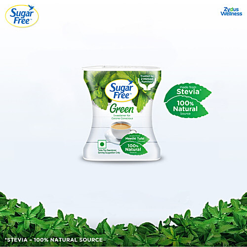 Sugar Free Green Sweetener - With Natural Stevia, Zero Calories, 100 pcs Made Fromnatural Meethi Tulsi Or Stevia Leaves