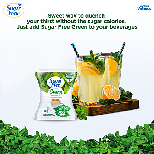 Sugar Free Green Sweetener - With Natural Stevia, Zero Calories, 100 pcs Made Fromnatural Meethi Tulsi Or Stevia Leaves