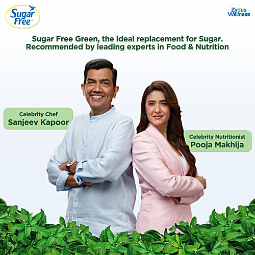 Sugar Free Green Sweetener - With Natural Stevia, Zero Calories, 100 pcs Made Fromnatural Meethi Tulsi Or Stevia Leaves