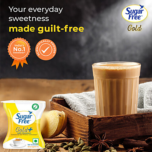Sugar Free Gold, 100 pcs  Low Calorie Sugar Substitute, Indias No 1 Sweetener, With Low Calories