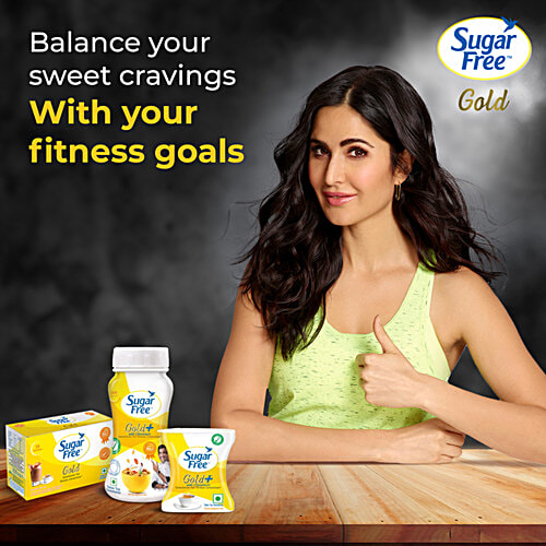Sugar Free Gold, 100 pcs  Low Calorie Sugar Substitute, Indias No 1 Sweetener, With Low Calories