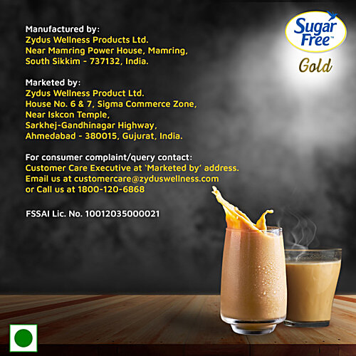 Sugar Free Gold, 100 pcs  Low Calorie Sugar Substitute, Indias No 1 Sweetener, With Low Calories