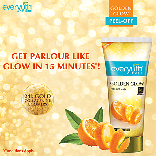 Everyuth Naturals Advanced Golden Glow Peel-off Mask, 50 g Tube 