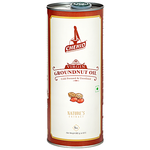 Chekko Cold Pressed Virgin Groundnut Oil, 1 L  