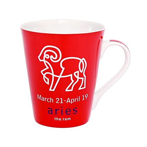 Buy Claycraft Bone China Milk Mug Set Zing Aries N341 350 ml / 6 cm, Multicolour Online at