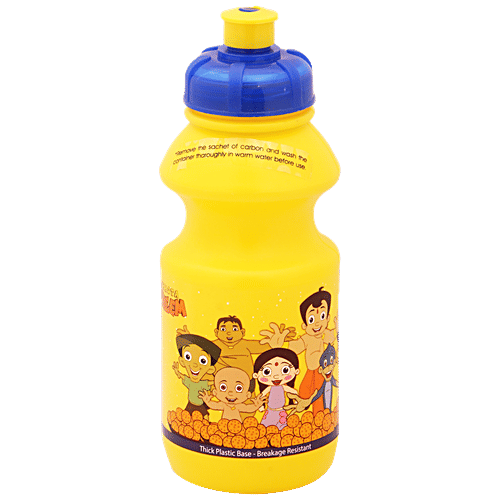 Yellow Spark Chota Bheem Small Sports Plastic Sipper Bottle, 425 ml  Durable & Break Resistant