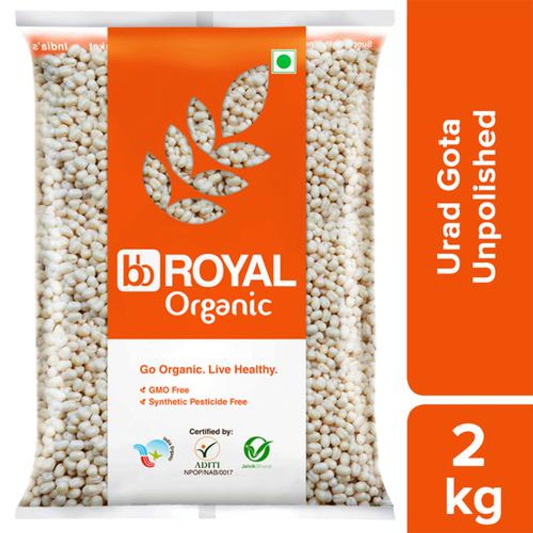 BB Royal Organic - Urad Whole Gota Unpolished, 2 kg 
