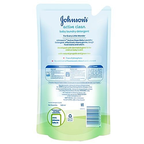 Buy Johnson Johnson Baby Laundry Detergent Active Clean 500 Ml Online