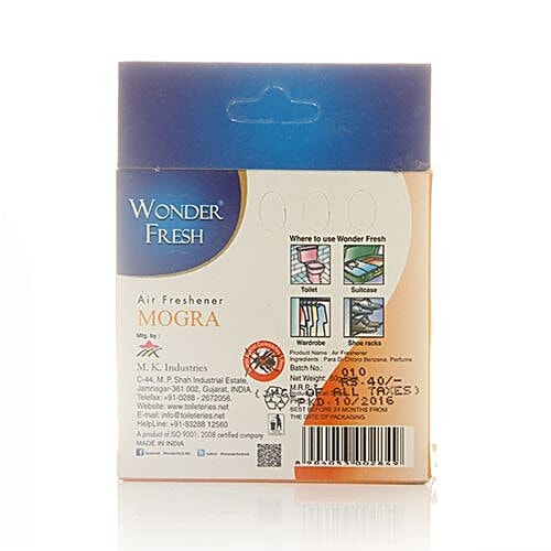 Wonder Fresh  Air Freshener - Mogra, 50 g  Guard Against Pest, Odour Neutraliser