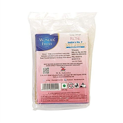 Buy Wonder Fresh Soap Strips Rose 10 Pcs Online At Best Price of Rs 50