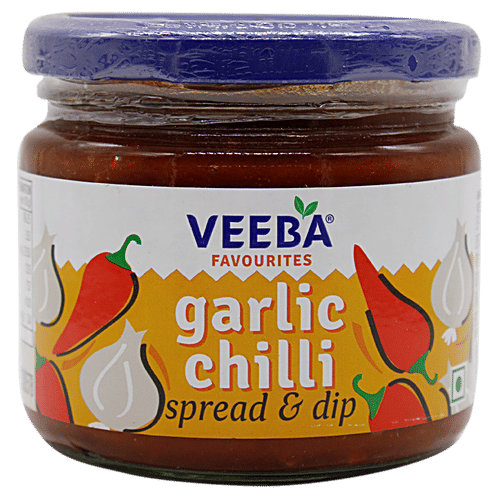 Veeba Dip - Garlic Chilli Spread, 335 g PET Jar Trans Fat Free