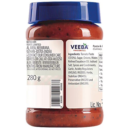 Veeba Sauce - Pasta & Pizza, 280 g  