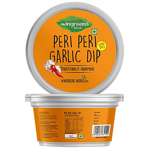 Buy Wingreens Farms Peri Peri Garlic Dip 150 Gm Online At Best Price of