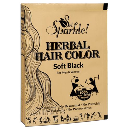 Buy Sri Sparkle Hair Color Herbal Soft Black 15 Gm Online At Best Price of  Rs 125 - bigbasket