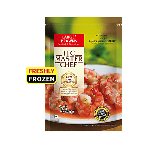 ITC Master Chef Large Prawns, Peeled, Deveined, 200 g