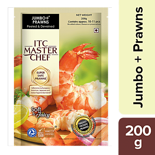 ITC Master Chef Prawns - Jumbo, Peeled & Deveined, 200 g