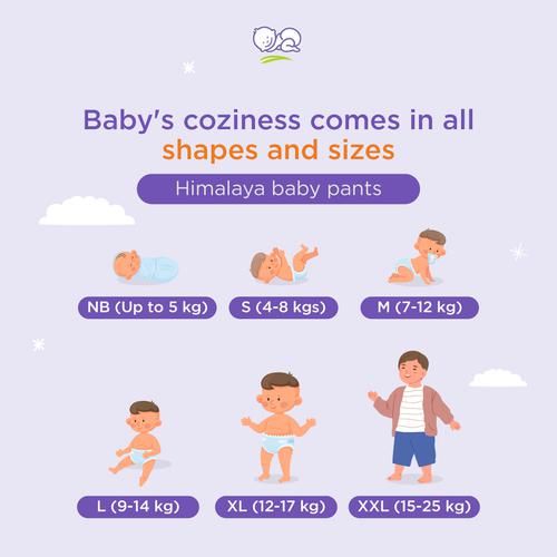 Himalaya Total Care Baby Diaper Pants - Large, 8-14 kg, With Anti-Rash Shield, 54 pcs  