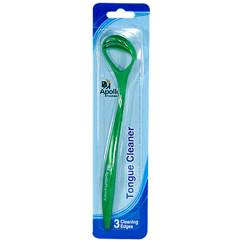 Buy Apollo Pharmacy Tongue Cleaner With 3 Cleaning Edges 1 Pc Online At