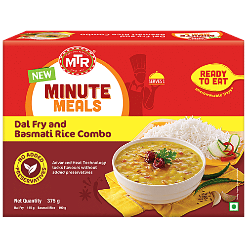 MTR Minute Meals - Dal Fry & Basmati Rice Combo, 375 g  