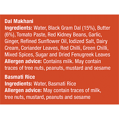 MTR Minute Meals - Dal Makhani & Basmati Rice Combo, 375 g  No Added Preservatives