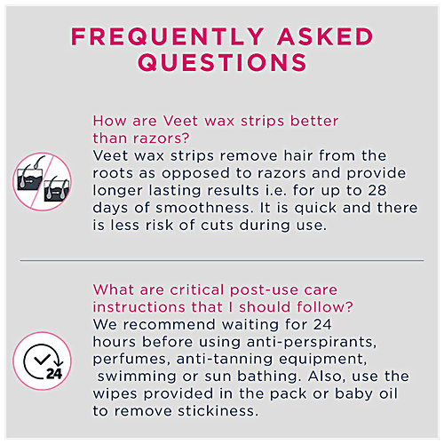 Buy Veet Hair Removal Waxing Strips Kit Sensitive Skin Online at Best