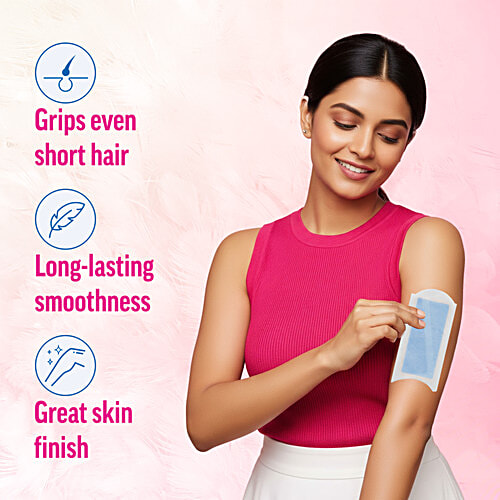 Veet Professional Waxing Strips Kit - For Sensitive Skin, 8 pcs  