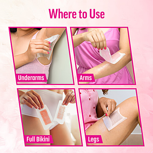 Veet Professional Waxing Strips Kit - For Sensitive Skin, 8 pcs  