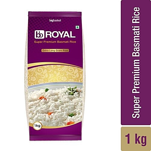 bb Royal Basmati Rice/Basmati Chawal - Super Premium, 1 kg  