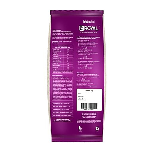 bb Royal Basmati Rice/Basmati Tandul - Everyday, 1 kg  
