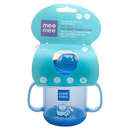 Mee Mee Baby No-Spill Sipper Cup - Blue, 120 g  