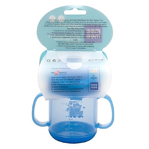Mee Mee Baby No-Spill Sipper Cup - Blue, 120 g  