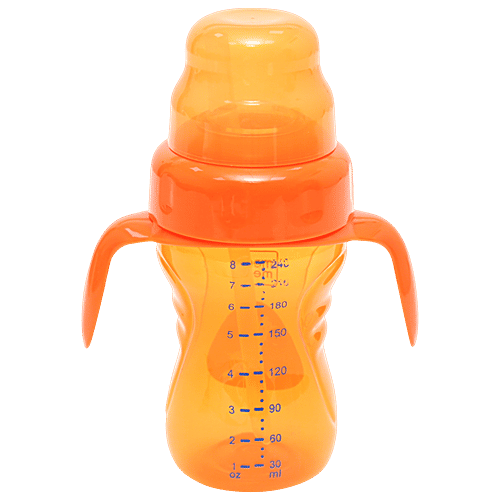 Mee Mee Baby 2-In-1 Spout & Straw Sipper Cup - Orange, 210 ml  